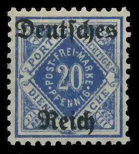 DEUTSCHES REICH DIENSTMARKEN 1920 Nr 55X ungebraucht 9367E2