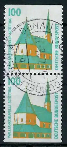 BRD ZUSAMMENDRUCK Nr 1406C+1406D zentrisch gestempelt SENKR 93A462