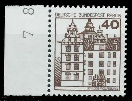 BERLIN DS BURGEN U. SCHLÖSSER Nr 614 SRli postfrisch SR 940FAA