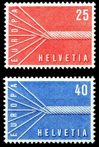 SCHWEIZ 1957 Nr 646-647 postfrisch S9F0F1E