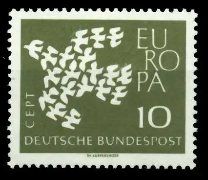 BRD BUND 1961 Nr 367y postfrisch SA1D896
