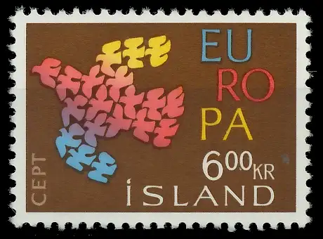 ISLAND 1961 Nr 355 postfrisch 9A3172