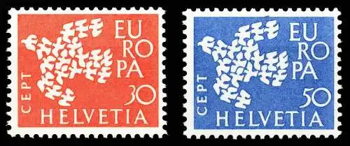 SCHWEIZ 1961 Nr 736-737 postfrisch SA1DA62