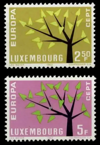 LUXEMBURG 1962 Nr 657-658 postfrisch SA1DE32