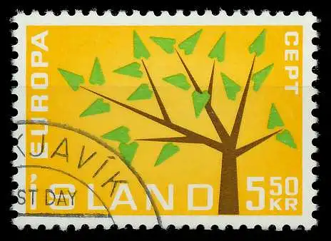 ISLAND 1962 Nr 364 gestempelt 9B0522