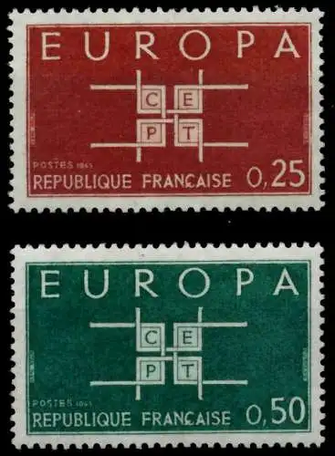 FRANKREICH 1963 Nr 1450-1451 postfrisch SA31612