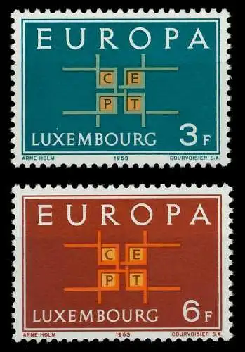 LUXEMBURG 1963 Nr 680-681 postfrisch SA3172A