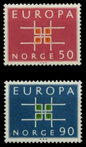 NORWEGEN 1963 Nr 498-499 postfrisch SA318EE