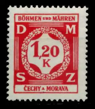 BÖHMEN MÄHREN DIENST Nr 7 postfrisch S359366
