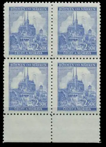 BÖHMEN MÄHREN 1941 Nr 71b postfrisch VIERERBLOCK URA 8285B6