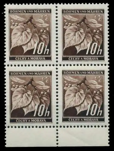 BÖHMEN MÄHREN 1939-1940 Nr 21 postfrisch VIERERBLOCK UR 828846