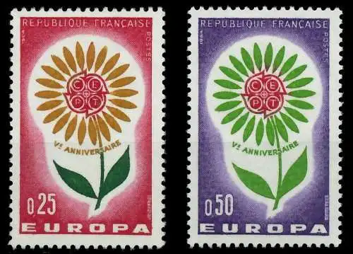 FRANKREICH 1964 Nr 1490-1491 postfrisch 9B8A1A