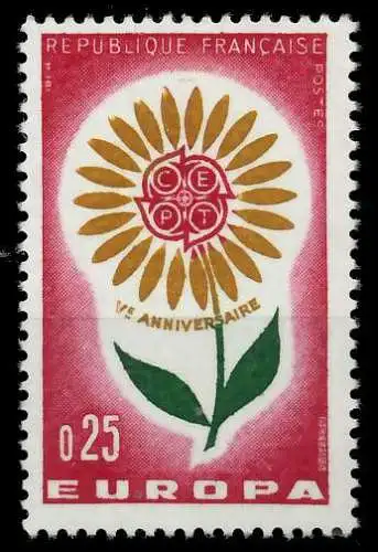 FRANKREICH 1964 Nr 1490 postfrisch 9B8A22