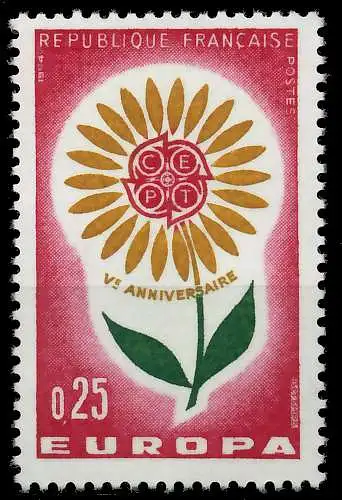 FRANKREICH 1964 Nr 1490 postfrisch 9B8A26