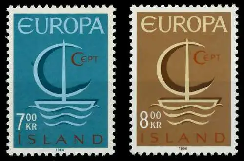 ISLAND 1966 Nr 404-405 postfrisch 9C8012