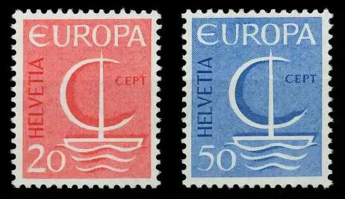 SCHWEIZ 1966 Nr 843-844 postfrisch 9C814A