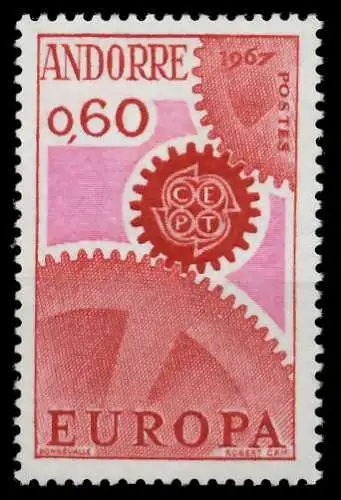 ANDORRA (FRANZ. POST) 1967 Nr 200 postfrisch 9C83C2