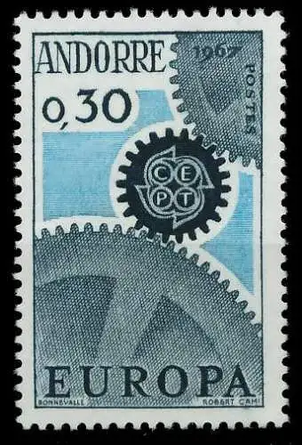 ANDORRA (FRANZ. POST) 1967 Nr 199 postfrisch 9C83D2