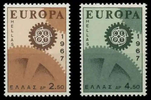 GRIECHENLAND 1967 Nr 948-949 postfrisch 9C8446