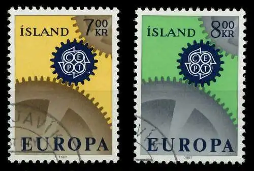 ISLAND 1967 Nr 409-410 gestempelt 9C84B2