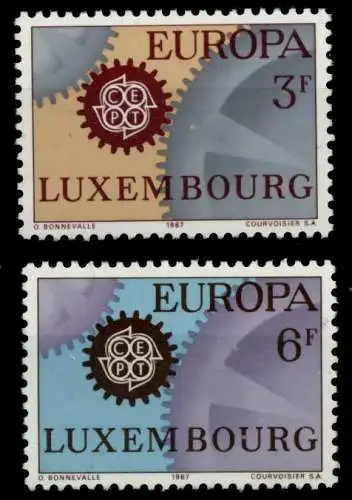 LUXEMBURG 1967 Nr 748-749 postfrisch SA52B1A