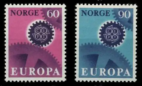 NORWEGEN 1967 Nr 555-556 postfrisch 9C8576