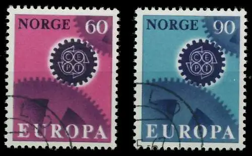 NORWEGEN 1967 Nr 555-556 gestempelt 9D1466