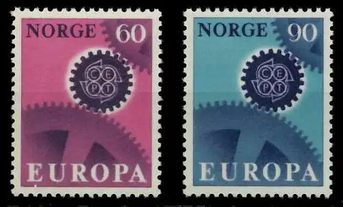 NORWEGEN 1967 Nr 555-556 postfrisch 9D146A