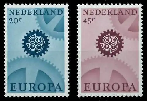 NIEDERLANDE 1967 Nr 878y-879y postfrisch 9D14CE