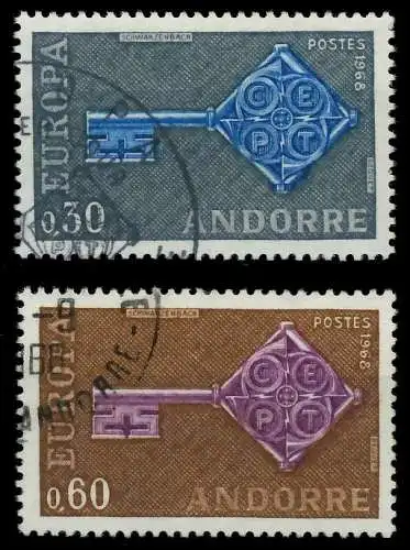 ANDORRA (FRANZ. POST) 1968 Nr 208-209 gestempelt 9D1612