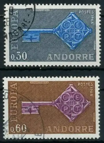 ANDORRA (FRANZ. POST) 1968 Nr 208-209 gestempelt 9D1632