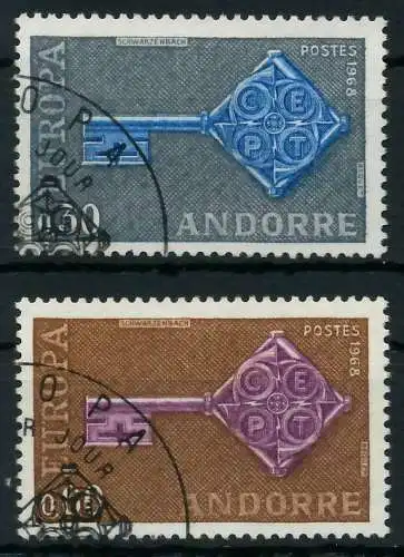ANDORRA (FRANZ. POST) 1968 Nr 208-209 gestempelt 9D1636