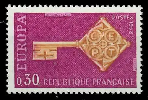 FRANKREICH 1968 Nr 1621 postfrisch SA52D72