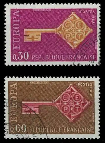 FRANKREICH 1968 Nr 1621-1622 gestempelt 9D16A2