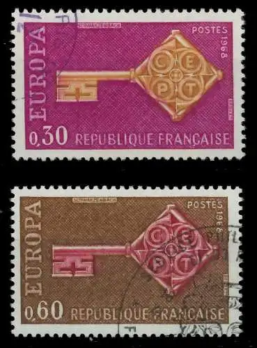 FRANKREICH 1968 Nr 1621-1622 gestempelt 9D16B2