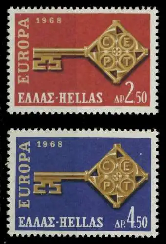 GRIECHENLAND 1967 Nr 974-975 postfrisch 9D16C6