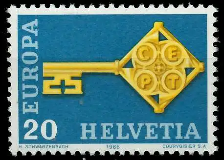 SCHWEIZ 1968 Nr 871 postfrisch SA52FB2