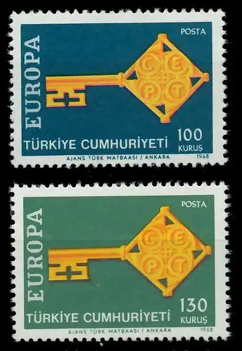 TÜRKEI 1968 Nr 2095-2096 postfrisch SA52FD6