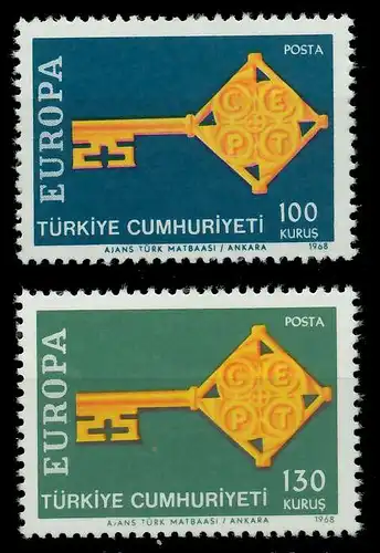 TÜRKEI 1968 Nr 2095-2096 postfrisch SA52FD2