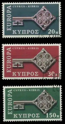 ZYPERN 1968 Nr 307-309 gestempelt 9D190A