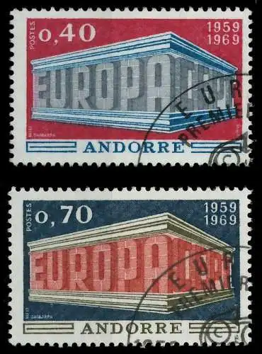 ANDORRA (FRANZ. POST) 1969 Nr 214-215 gestempelt 9D1922