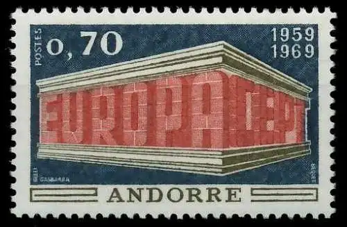 ANDORRA (FRANZ. POST) 1969 Nr 215 postfrisch SA5E6B2