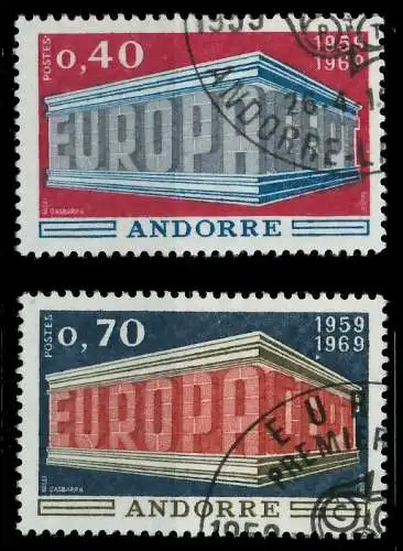 ANDORRA (FRANZ. POST) 1969 Nr 214-215 gestempelt 9D1932
