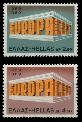 GRIECHENLAND 1969 Nr 1004-1005 postfrisch 9D1A7A