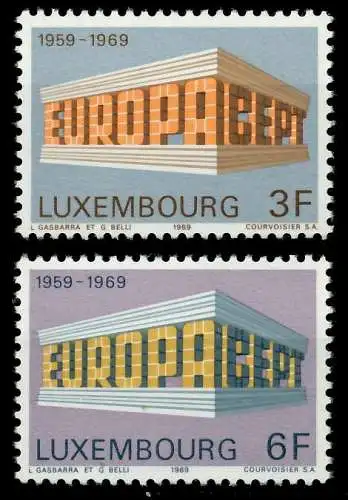 LUXEMBURG 1969 Nr 788-789 postfrisch SA5E8F6