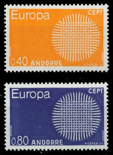 ANDORRA (FRANZ. POST) 1970 Nr 222-223 postfrisch FF47F2