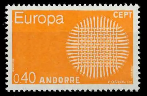 ANDORRA (FRANZ. POST) 1970 Nr 222 postfrisch SA5EB9E