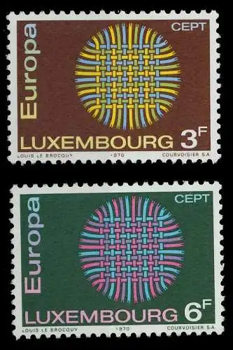 LUXEMBURG 1970 Nr 807-808 postfrisch SA5ED46