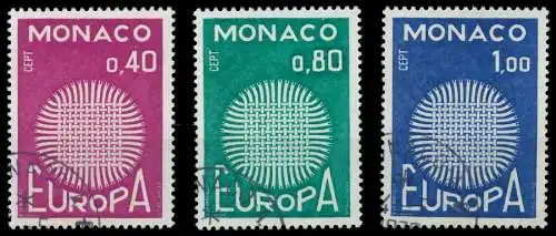 MONACO 1970 Nr 977-979 gestempelt FFBF66