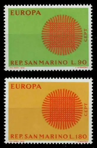 SAN MARINO 1970 Nr 955-956 postfrisch SA6EA2E